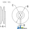 A & I Products Pulley, 1V-Groove 4" x4" x2" A-GDR5001